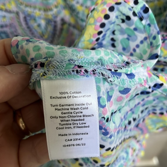 Talbots Womens Multi Color 100% Cotton Top Size 2X Pristine Condition - Picture 8 of 12